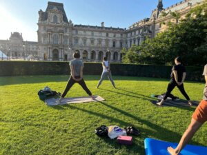 outdoor yoga in paris