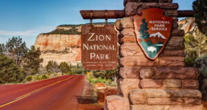 Zion Park welcome sign