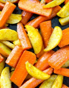 roasted carrots and apples